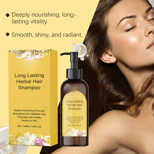 Long Lasting Natural Hair Dye Shampoo - Color + Care in One Wash (Pack of 2)