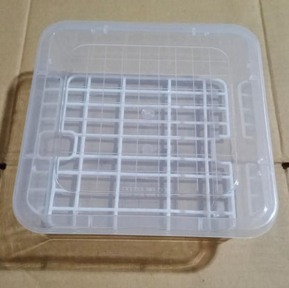 Fridge Storage Containers Box with Drain Plate