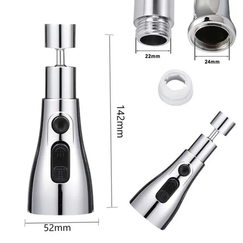 3 in 1 Kitchen Sink Faucet | Rotate, Rinse & Save Water | Easy Fit for Any Sink