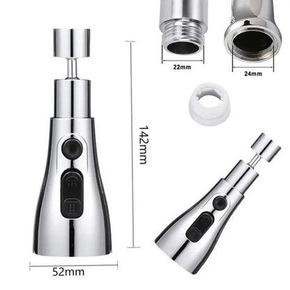 3 in 1 Kitchen Sink Faucet | Rotate, Rinse & Save Water | Easy Fit for Any Sink
