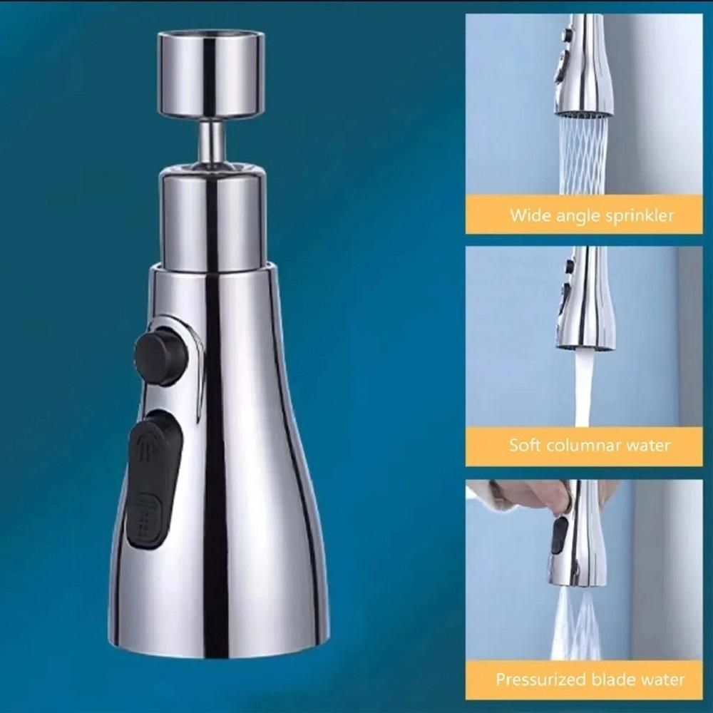 3 in 1 Kitchen Sink Faucet | Rotate, Rinse & Save Water | Easy Fit for Any Sink