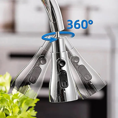 3 in 1 Kitchen Sink Faucet | Rotate, Rinse & Save Water | Easy Fit for Any Sink