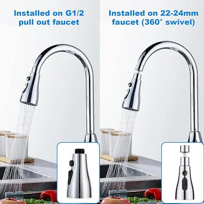 3 in 1 Kitchen Sink Faucet | Rotate, Rinse & Save Water | Easy Fit for Any Sink
