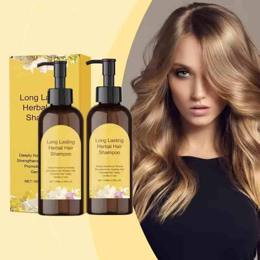 Long Lasting Natural Hair Dye Shampoo - Color + Care in One Wash (Pack of 2)