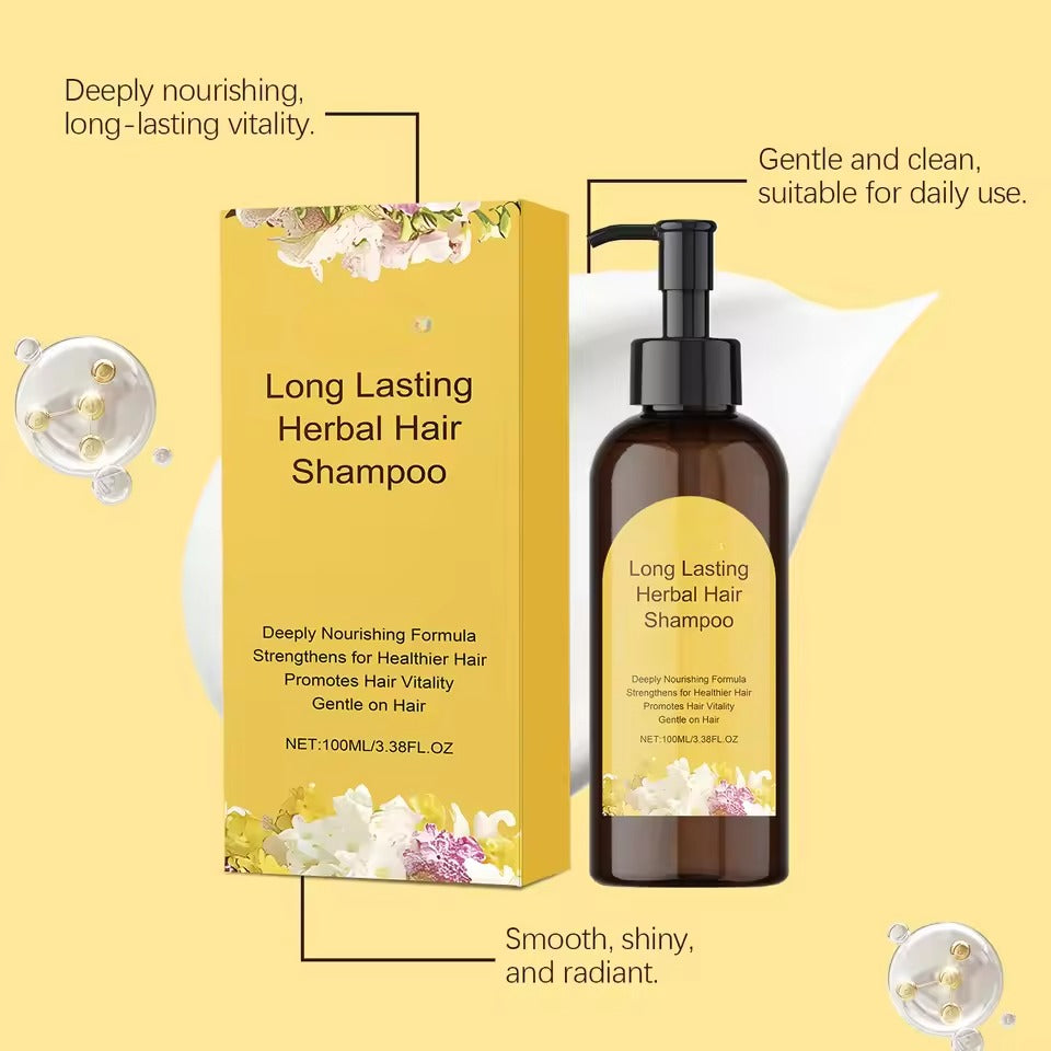 Long Lasting Natural Hair Dye Shampoo - Color + Care in One Wash (Pack of 2)