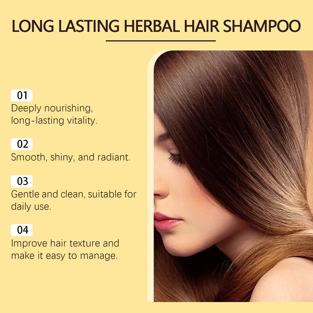 Long Lasting Natural Hair Dye Shampoo - Color + Care in One Wash (Pack of 2)